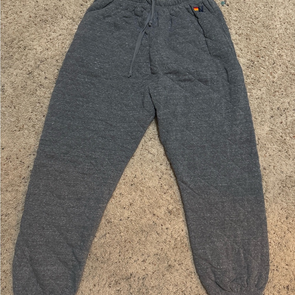 Aviator Nation Charcoal Mens Quilted Joggers